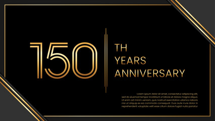 150th year anniversary design template. vector template illustration