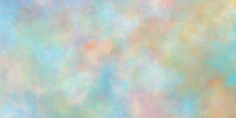 Artistic colorful brush-painted watercolor painting on empty canvas, colorful Pastel colored grunge watercolor texture, colorful paint splash or blotch background with bleed wash and stains.