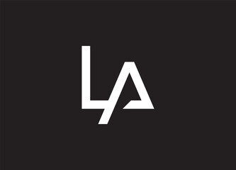 Letter Initial Monogram L A  Logo Design Template