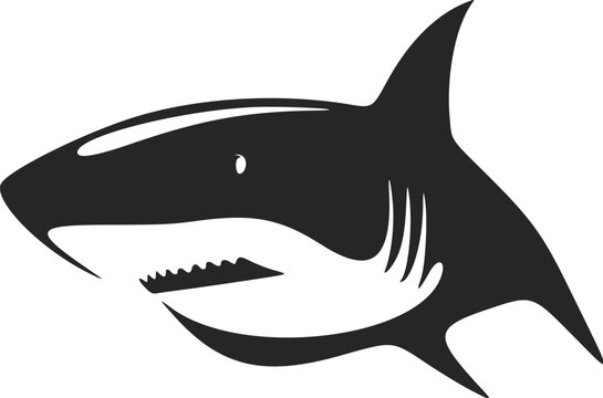 A stylish black and white shark logo to give your brand a unique look.