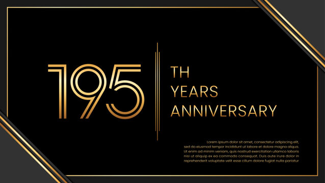 195th year anniversary design template. vector template illustration