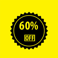 15% off discount stamp icon vector logo design template