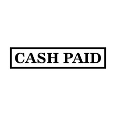 Cash paid  stamp icon vector logo design template