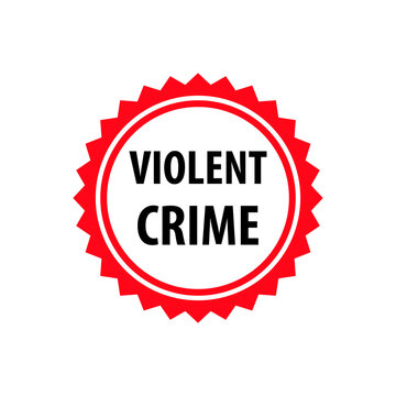 Violent crime stamp icon vector logo design template