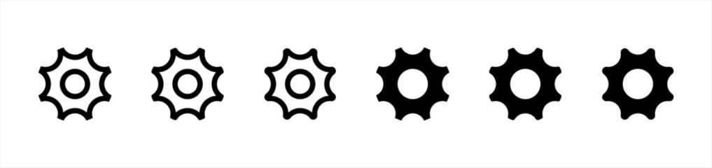 Setting gears icon. cogwheel symbol. Gear wheel signs, vector illustration