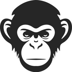 Vector logo of a black and white monkey, perfect to represent your brand. Elegant and eyecatching.