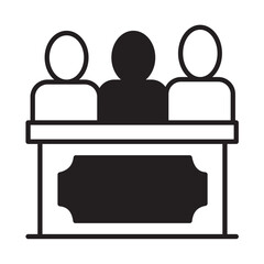 Solid Line JURY design vector icon