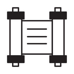 Solid Line SCROLL WITH LAW design vector icon
