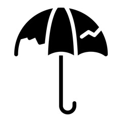 umbrella glyph icon