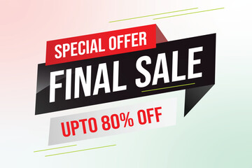 Special offer final sale tag. Banner design template for marketing. Special offer promotion or retail. background banner modern graphic design for store shop, online store, website, landing page	