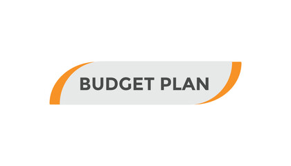  Budget plan button web banner templates. Vector Illustration 
