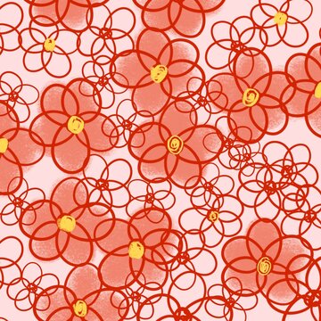 Flowers pattern illustration. For background, presentations, business cards, health products package.