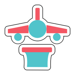 Sticker AVIATION LAW design vector icon