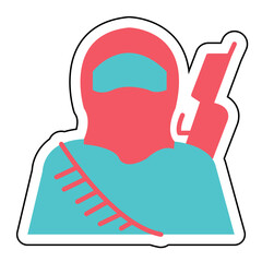 Obraz premium Sticker TERRORISM design vector icon