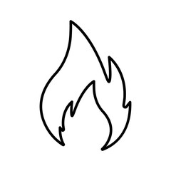 Burn, explosion, flame line icon. Outline vector.