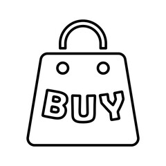 Buys, purchase outline icon. line art vector.