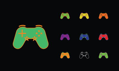 Game console icon sign symbol, vector illustration.
