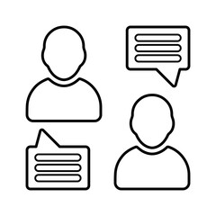 Candidness, communication, forthrightness outline icon. Line art vector.