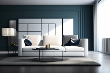 White wall and sofa 