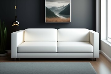 White wall and sofa 