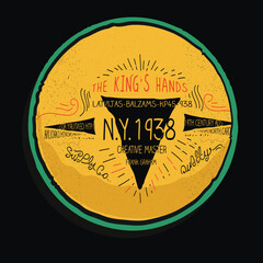 vintage theme illustration for print