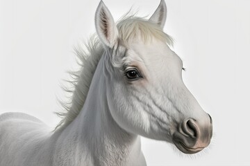 Obraz na płótnie Canvas Baby unicorn in closeup. Generative AI
