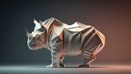Rhinoceros abstract animal background wallpaper generative ai