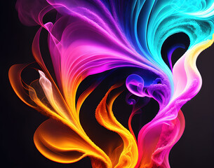 Artistic Colorful Smoke Background