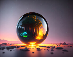 Nature in the Glass Orb