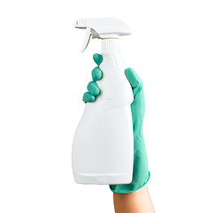 Spray bottle mockup, blank mock-up of sprayer cleaning liquid isolated on white