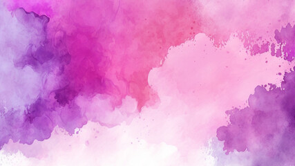 Fototapeta na wymiar Purple and pink watercolor style background illustration, website background, screen background