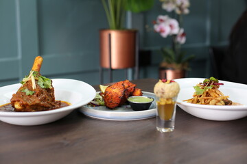 Indian restaurant food 