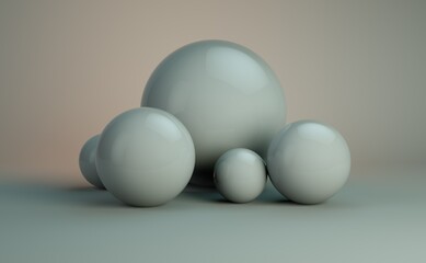 3D reflective spheres