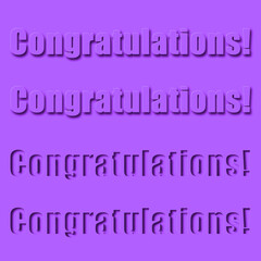 半立体的な英文字のイラスト、凹凸のある文字のイラスト