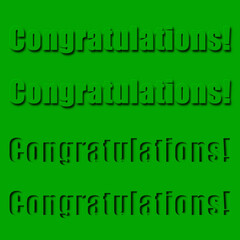 半立体的な英文字のイラスト、凹凸のある文字のイラスト