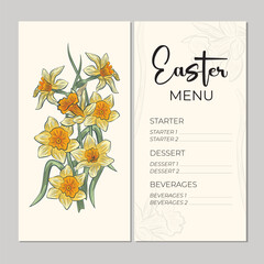 Trendy floral Easter templates. Good for poster, card, invitation, flyer, cover, banner, placard, brochure and other graphic design.
