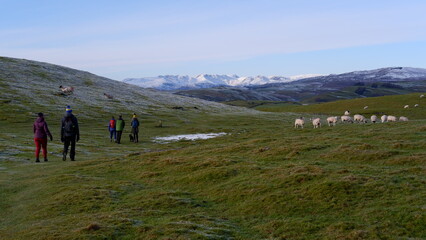 Obraz premium Winter walking, Lake District