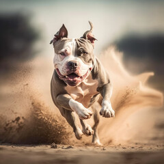 pit bull running