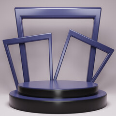 Mockup podium for product presentation podium