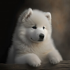 Fototapeta premium samoyed puppy