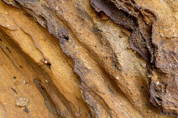Natural rock texture background on the Santa Cruz beach in the center of Portugal