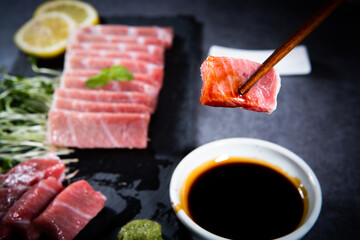 Fresh and delicious tuna dishes
