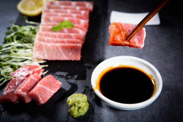 Fresh and delicious tuna dishes