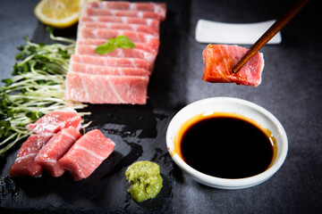 Fresh and delicious tuna dishes