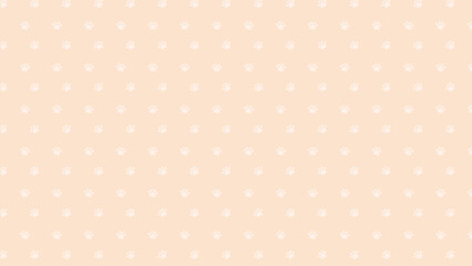 かわいい動物の足跡パターン素材　ピンク