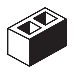 Solid Line CONCRETE  BRICK design vector icon
