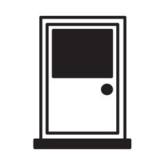 Solid Line DOOR design vector icon