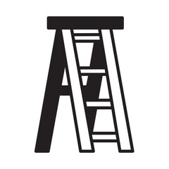 Solid Line LADDER design vector icon