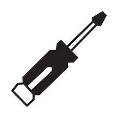 Solid Line SCREWDRIVER design vector icon