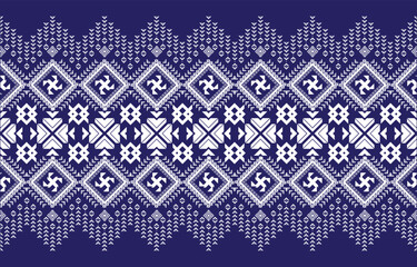 Geometric ethnic pattern seamless design for background, wallpaper, fabric, textile.